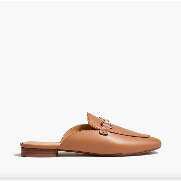 J.Crew Slip On Mules Cedar Wood Tan Classic Preppy Casual Womens US 7 NEW - Picture 2 of 14